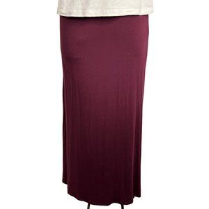 Free people women’s extra small Maxi skirt burgundy a style elastic waist pull o